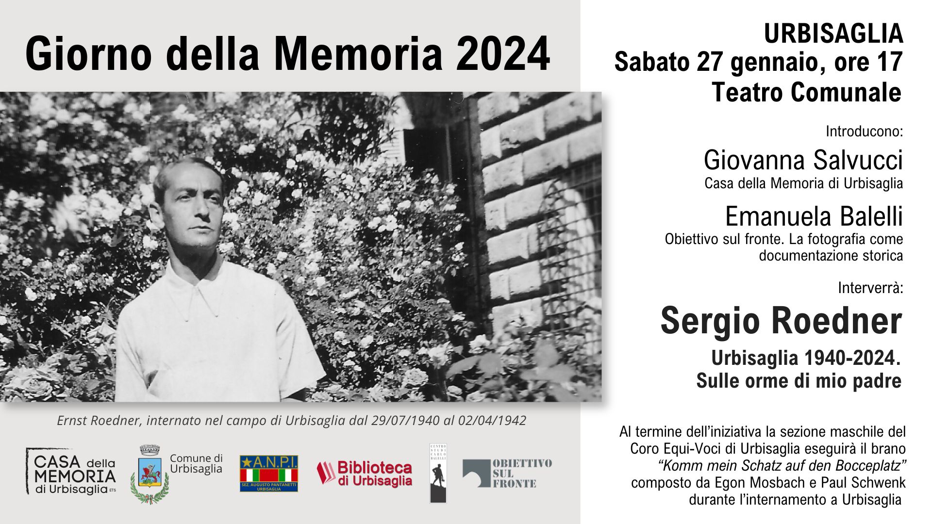 Invito Giorno della Memoria 2024 a Urbisaglia
