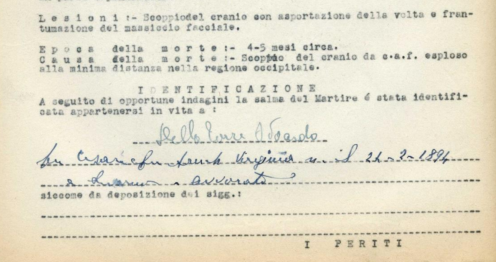 LE FOSSE ARDEATINE. A 80 anni dall’Eccidio, in ricordo di Odoardo Della Torre.
